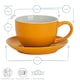 image 3 of Argon Tableware 12pc Coloured Cappuccino Cup & Saucer Set - 250ml - Yellow - Coffee Cup Latte Cup Drinking Cup