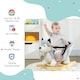 image 4 of HOMCOM Husky Baby Rocking Horse for Toddlers, Plush Wooden Child Rocking Animal with Sound, Seatbelt, Gift for Ages 18-36 Months, Kids Ride-On Toy for Indoor Use - Grey