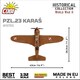 image 5 of PZL.23 Karas brick plane model - COBI 5751- 586 bricks