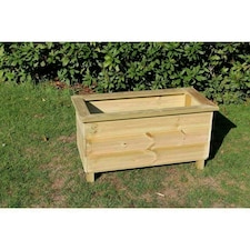 Multi Pack of 3 - Trough Planters, Wooden Garden Pot/Tub for Plants - L40 x W80 x H40 cm - Fully Assembled