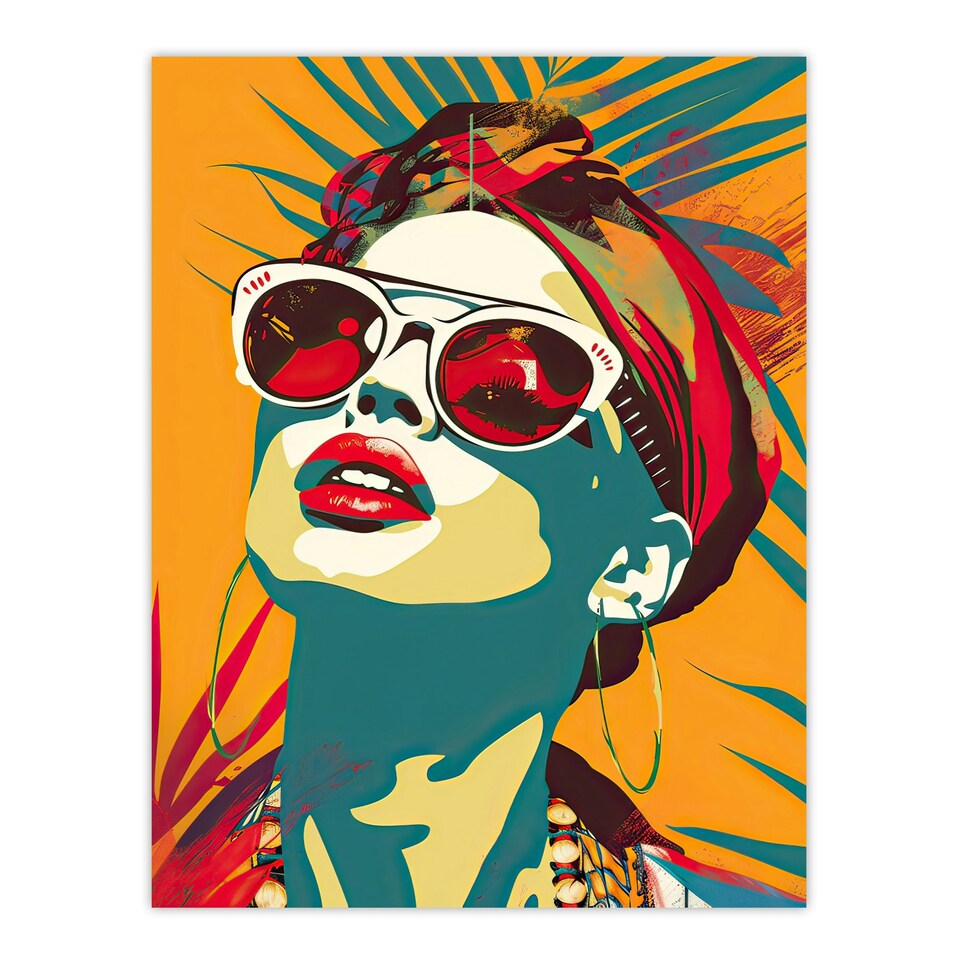 image 1 of Holiday Travel Vibes Colourful Portrait Black Framed Wall Art Print A4