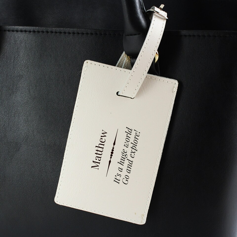 image 1 of Personalised Classic Cream Luggage Tag Cream