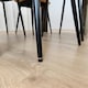 image 9 of Dining Table and 4 Chairs Rustic Effect Table with 4 Mustard Gem Patterned Chairs Brown