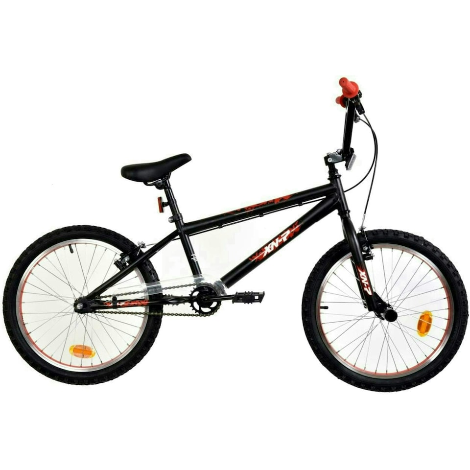 XN-7-20 Spoked Boys Mens Freestyle BMX Bike, 20" Wheel - Black/Red