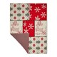image 1 of BHS Christmas Patchwork Throw, Red | Red | Red | One Size | 1