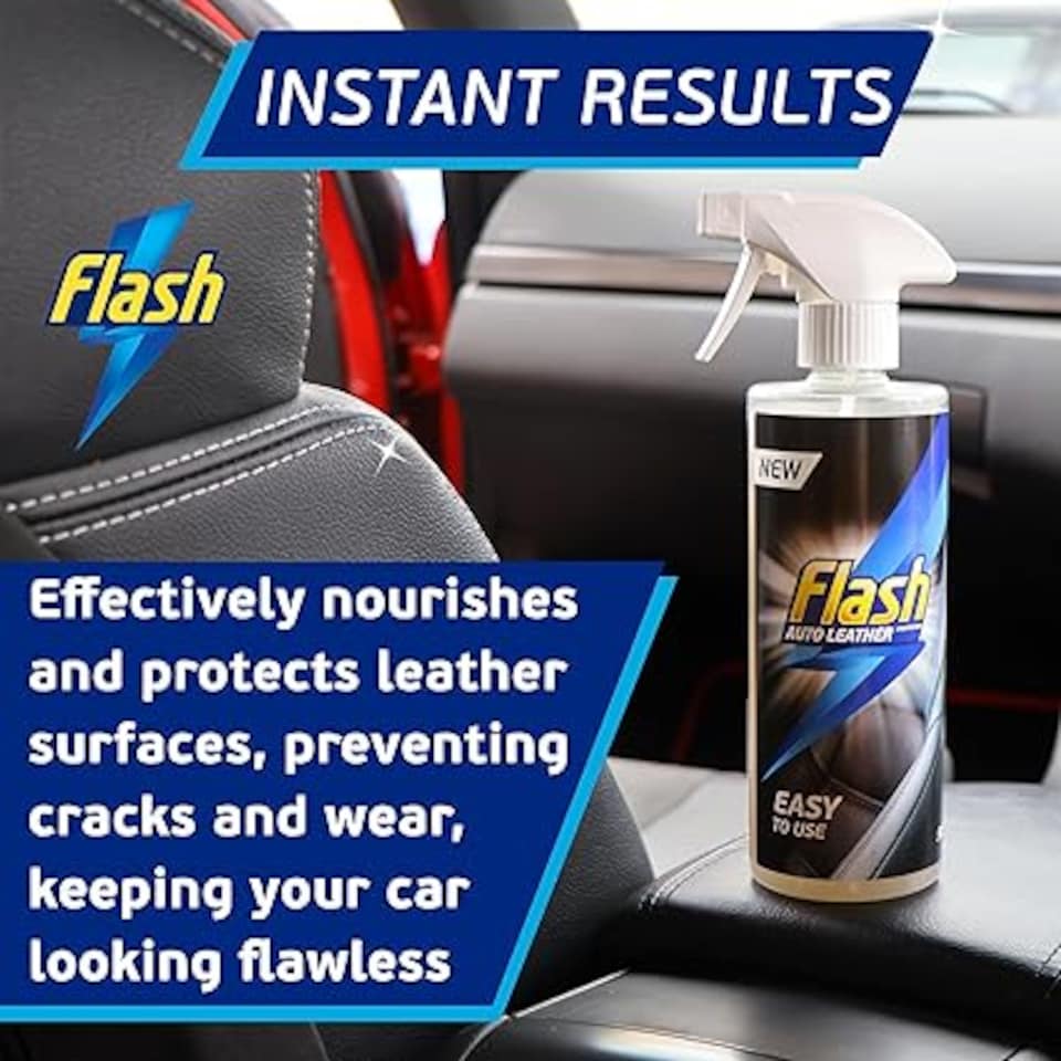 image 1 of Flash Car Care Leather Protector Spray 3 x 500ml