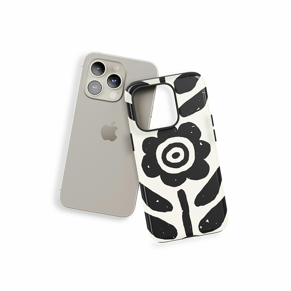 image 1 of Abstract Flower Phone Case | Black | iPhone 16 Pro
Slim | iPhone 16 Pro
Slim