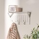 image 2 of OHS Wall Shelf Coat Rack Wood Effect Floating Display Unit
