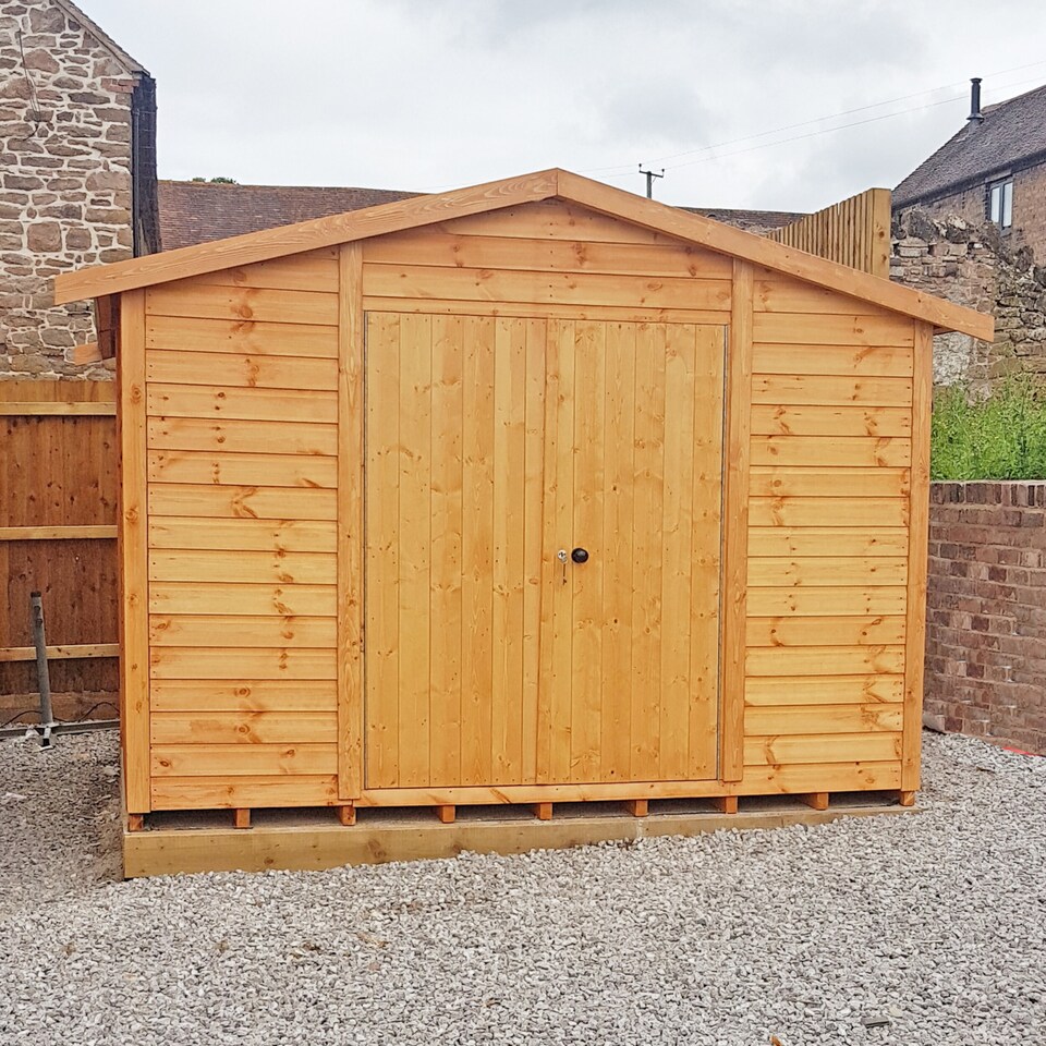image 1 of Bison 14 x 10 Heavy Duty Shiplap Shed inc Double Door