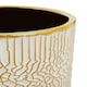 image 3 of Honna Small White Gold Ceramic Planter Gold
