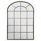 image 6 of The Arcus - Antique Black Framed Arched Window Leaner/Wall Mirror 71" X 33.5" (180x85CM) Black
