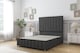 image 1 of Sloomy California Graphite Dumfries Divan Bed Base 2 Drawers Left Side With 54 Inch Floor Standing Headboard & 12 Inch Matching Footboard | Grey | Graphite | King | 1
