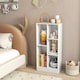 image 9 of COSTWAY 5-Cube Bookcase Wooden Storage Organizer White White