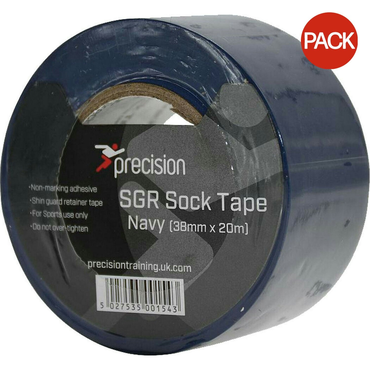 Precision Unisex Adult 38mm SGR Sock Tape (Pack Of 5) - Navy - 20m x 38mm