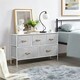 image 2 of Yaheetech Wide Fabric Organizer with 5 Drawers Dark Grey Grey | Light Grey