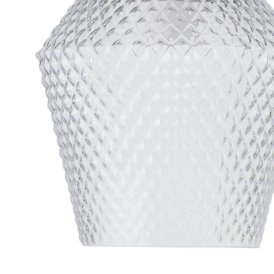 image 1 of Porter - Clear Textured Glass Easy Fit Pendant Shade | Clear | Small | 1