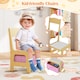 image 7 of COSTWAY Kids Multifunctional Table and 2 Chairs Set Pink