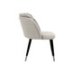 image 3 of Set of 2 Milano Velvet Dining Chairs with Stylish Ribbed Back Design, Black Metal Legs with Silver Tips Grey | Silver End Tips