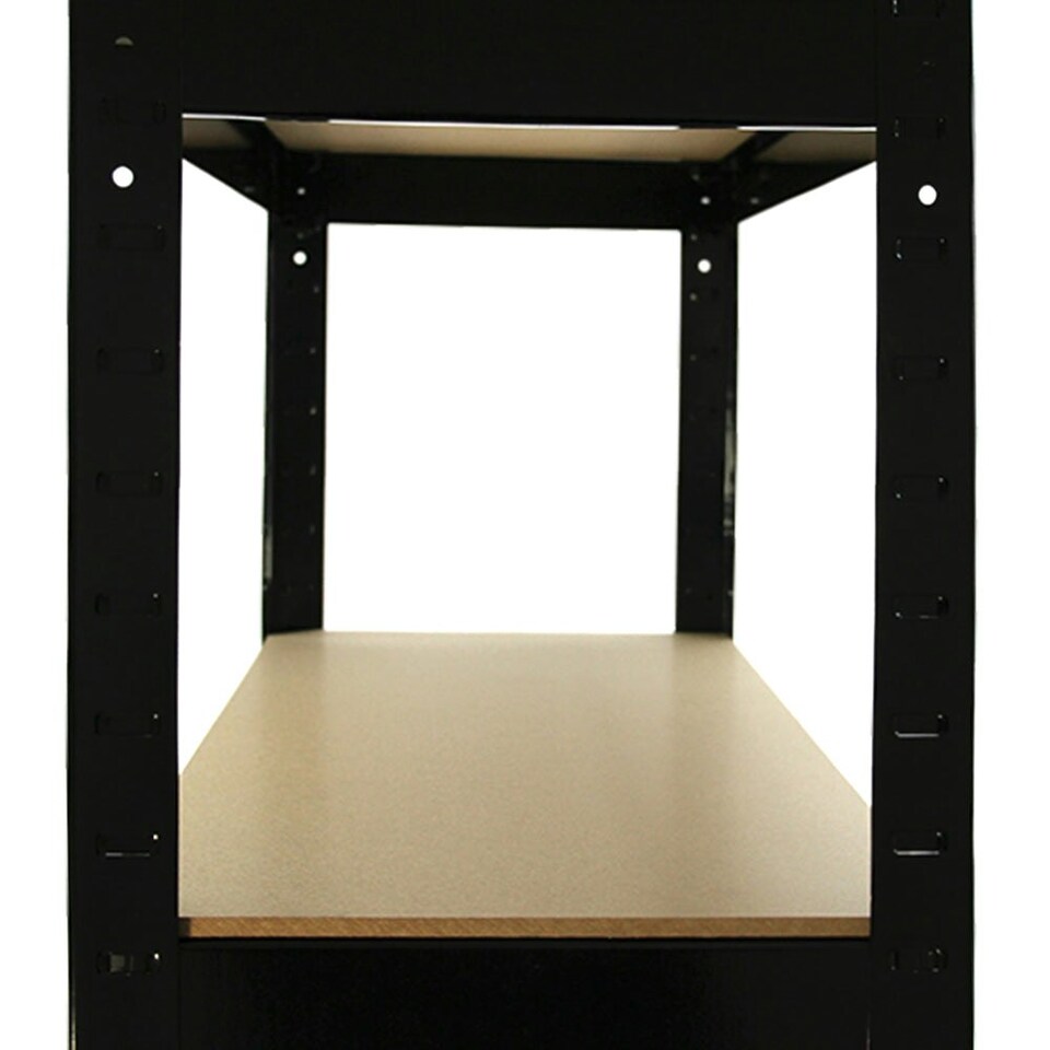 image 1 of Monster Racking T-Rax Heavy Duty Shelving Units, Black, 75cm W, 30cm D, Set of 4 Black