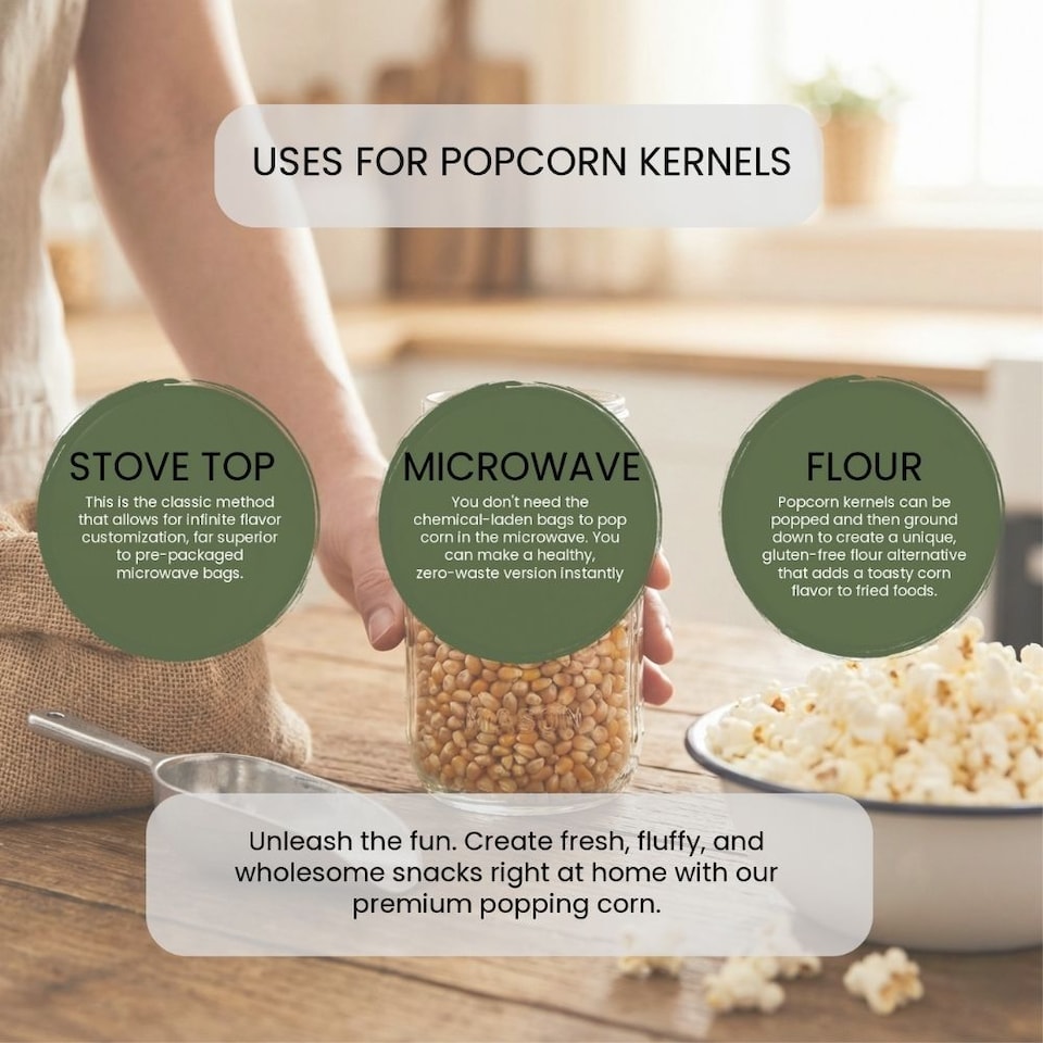 image 1 of Minton & Donello Organic Popcorn Kernels 6 x 250g | Clear