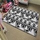 image 4 of Egyptian Eye Of Horus Heiroglyphs (Rug) Black | Large: 140x200cm