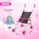 image 4 of BiBi Doll Pink & Black Foldable Dolls Buggy Stroller & Toy Pushchair for 20" Dolls