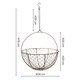 image 3 of Outdoor Hanging Wired Netted Basket - Mild Steel - L40 x W40 x H40 cm - Bronze | Multi