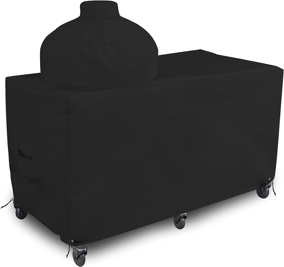 image 1 of Covers&All Big Egg Grill Cover, 12 Oz Waterproof UV & Weather Resistant, PVC Coated Outdoor Cover, 60 in L x 36 in D x 50 in H, Black