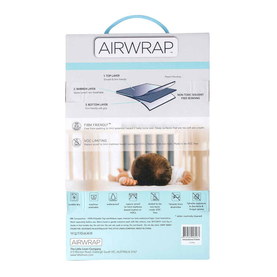 image 1 of Airwrap™ Cotbed Mattress Protector
