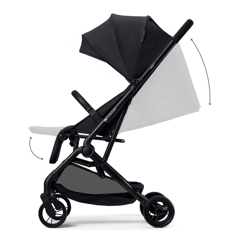 image 1 of Kinderkraft Compact And Lightweight Pushchair Indy 3 | Black | Black