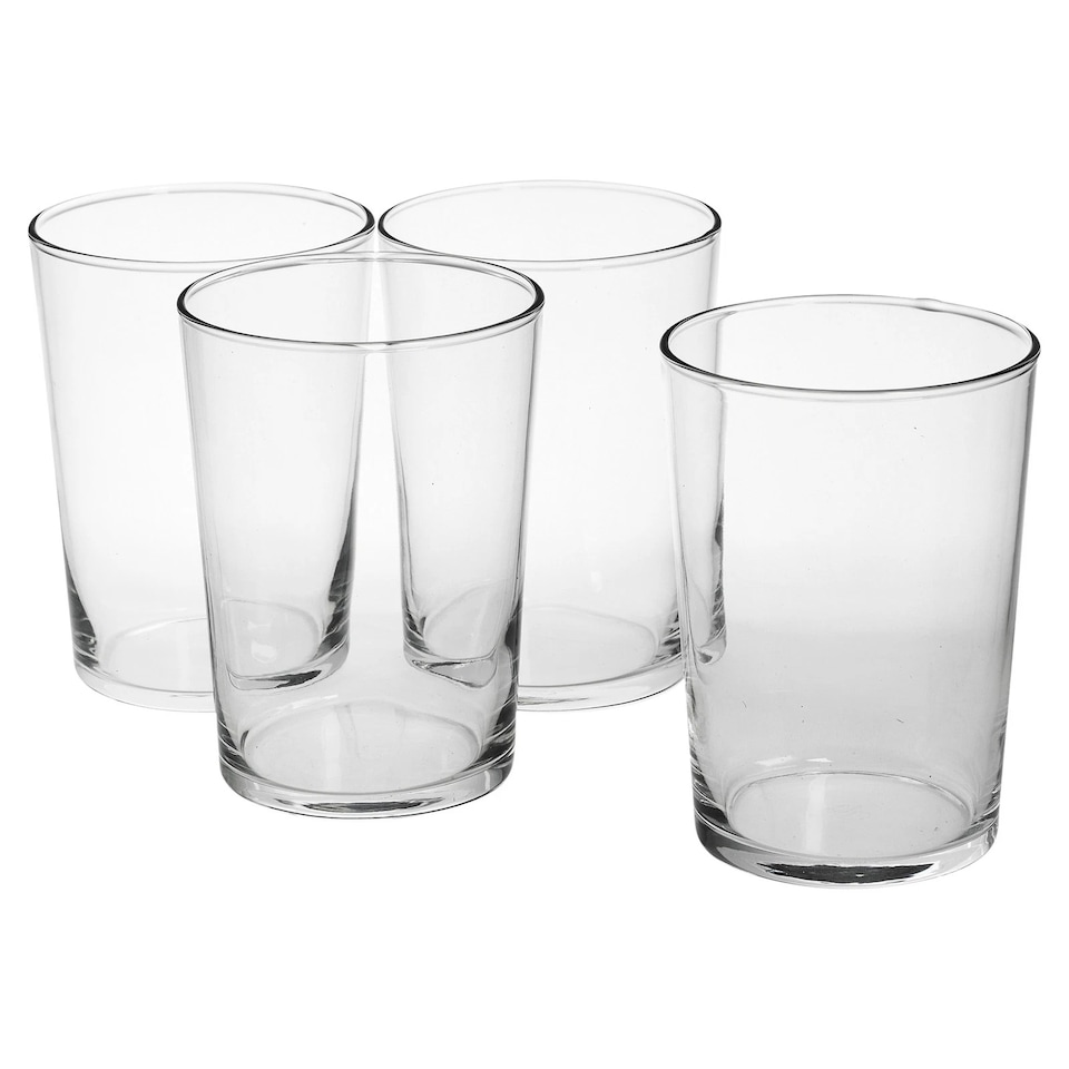 image 1 of Bistro Cocktail Drinking Glasses Beer Tumblers Barware Set | Clear | Clear | Set of 8