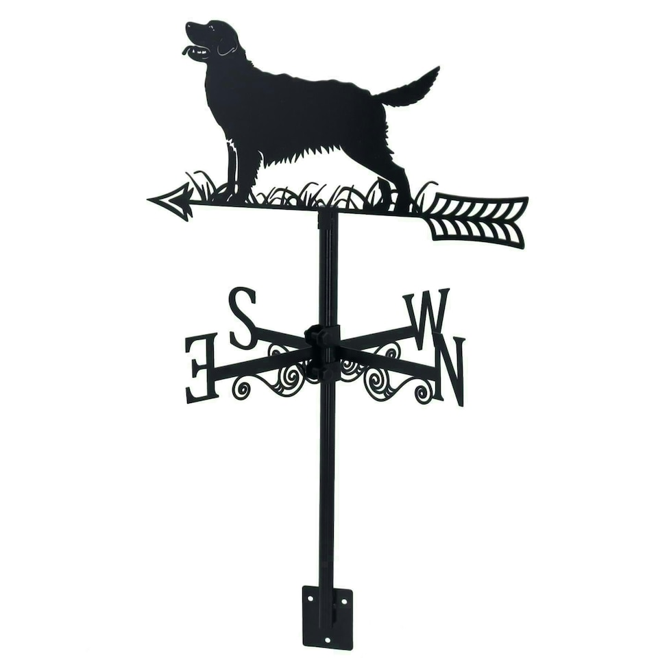 image 1 of High Quality Black Metal Golden Retriever Silhouette Weather Vane Dog Lover Gift