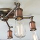 image 3 of Hal 5 Light Semi flush Aged Pewter, Aged Copper Plate, E27