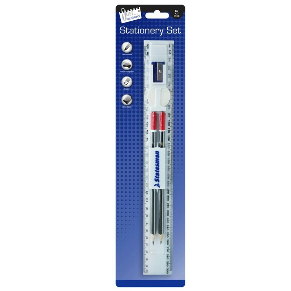 image 1 of Just Stationery 5 Piece Stationery Set
