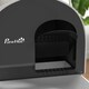 image 6 of PawHut Cat Litter Box Kitten Litter Tray w/ Lid, Scoop, Filter, Flap Door, Grey