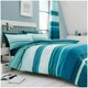 image 1 of VELVETIO Hudson Printed Duvet Cover Set Reversible Polycotton Easy Care Beddings Blue | Teal | King