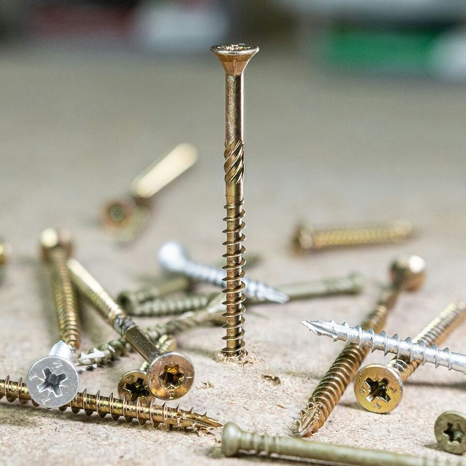 image 1 of Timco - C2 Strong-Fix Multi-Purpose Premium Screws - Industry Pack - PZ - Double Countersunk - Yellow (Size 4.0 x 60 - 1000 Pieces)