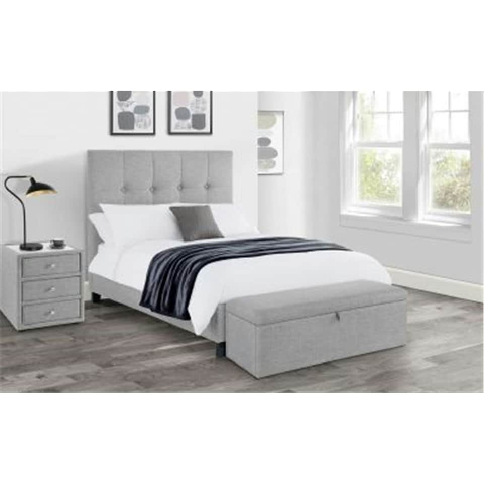 image 1 of Premium Dove Grey Fabric Blanket Box