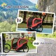 image 3 of PawHut 2 in 1 Dog Bike Trailer Pet Stroller for Large Dogs W/ Hitch - Red