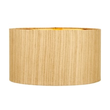 35cm Gold Slubbed Faux Silk Gold Lined Cylinder Lampshade for Table Lamps Gold