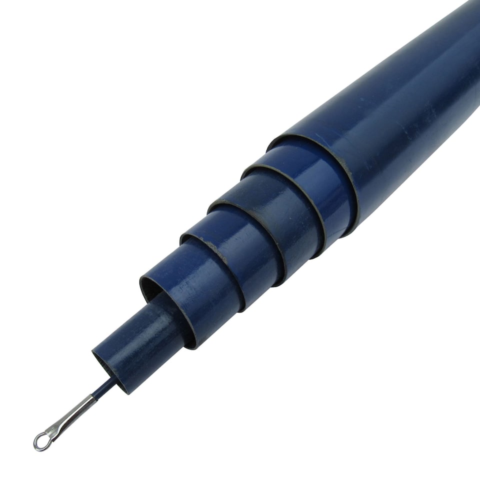 Telescopic Flag Pole Windsock Mast 5M Blue (Fibreglass Extending Retractable Camping Garden Festival)