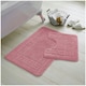 image 1 of VELVETIO Greek Bath Mat & Pedestal Mat Water Absorbent Non Slip Toilet Rugs Pink | Dusty Pink