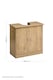 image 2 of Portland Oak Veneer Under Sink Cabinet | Cream
