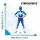 image 3 of Blue Power Ranger Star Mini Cardboard Cutout 95cm