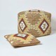 image 6 of Homescapes Jaipur Brown and Orange Kilim Footstool Handwoven Beanbag Pouffe - 43 x 43 cm