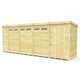 image 1 of 18 x 4 Feet Pent Security Shed - Single Door - Wood - L118 x W533 x H201 cm Brown
