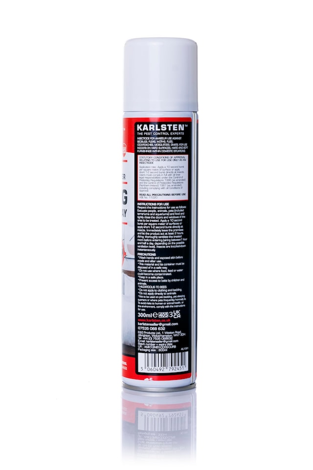 image 1 of Karlsten Bed Bug Killer Spray 300ml High-Strength Formula Kills Bed Bugs and Dust Mites on Mattresses and Home Surfaces