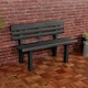 image 4 of 2 Seater Plastic Garden Bench Weather Resistant Waterproof Outdoor Furniture | Black | Anthracite
