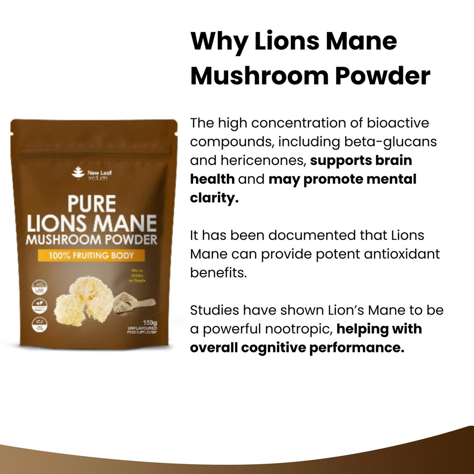 image 1 of Lions Mane Mushroom Powder - 100% Fruiting Body