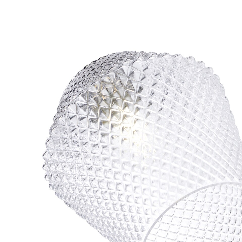 image 1 of Modern and Compact Diamond Design Clear Glass Pendant Lamp Shade - 17cm x 17cm | Clear